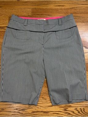 Sport Haley B&W Gingham 12" Golf Shorts